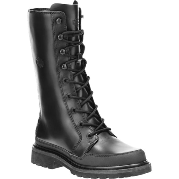 Harley-Davidson Shoes - Harley-Davidson Akers 9" Lace D84764 Womens Black Leather Motorcycle Boots.